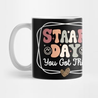 Test Staar Day You Got This Teacher Retro Groovy Mug